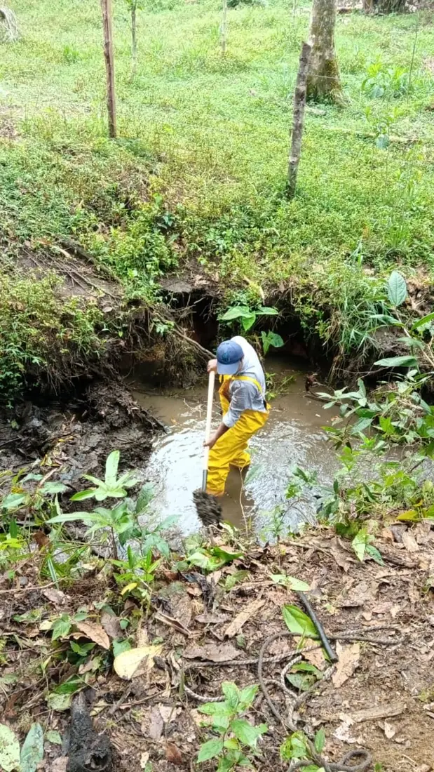 Muestreo en quebrada